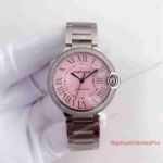 2017 Replica Ballon Bleu De Cartier Ladies Watch Stainless Steel Pink Diamond Bezel (1)_th.jpg
